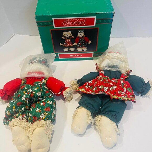 1995 House of Lloyd Christmas Around The World "Hip & Hop" Bunnies w/Box VINTAG - Picture 6 of 7